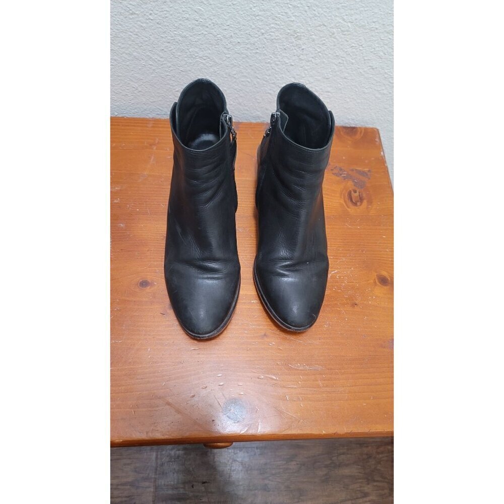 SAM EDELMAN WOMEN'S BLACK SOFT LEATHER ANKLE HEEL BOOTS SIZE 8.5